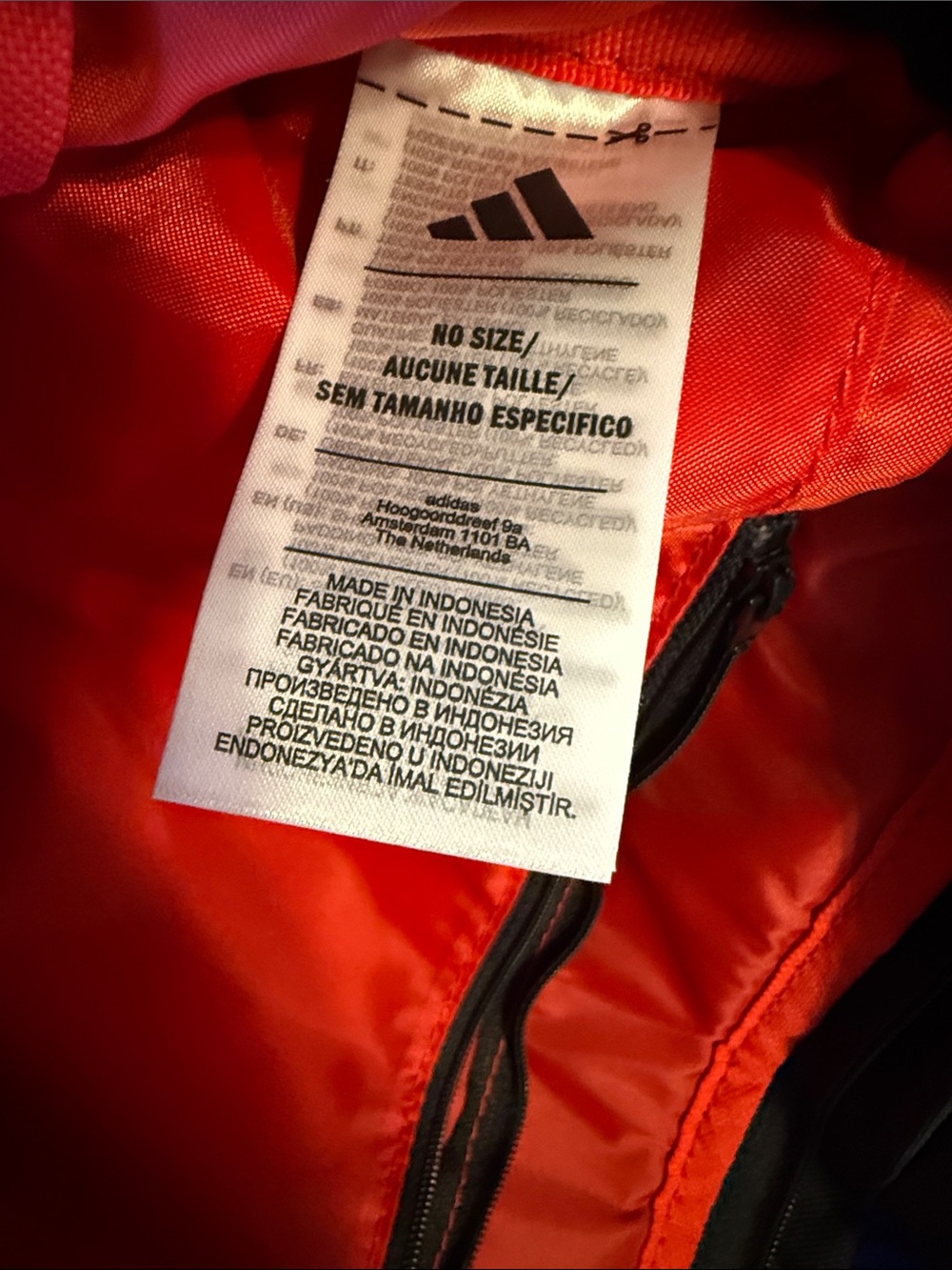 adidas Black Waist Crossbody Bag with Red Zip and FIFA Patch - Picture 4 of 7
